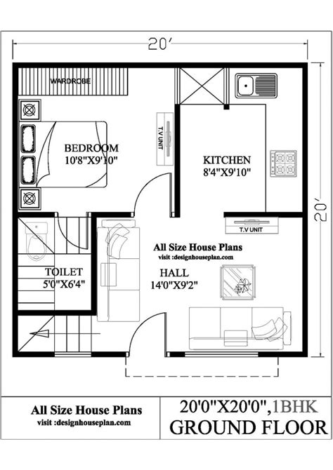 20x20 2 bedroom house plans - Let’s take a look at its features below. 20×20 House plans duplex- north facing, Elevation design (variant A) Aerial view. 20×20 feet 2BHK modern house under construction.